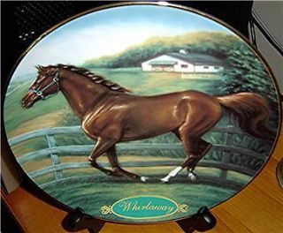 Champion Thoroughbreds Susie Morton Whirlaway Horse Danbury Mint Plate