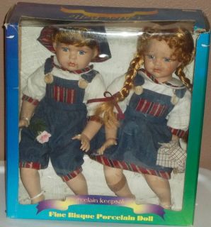 ASHLEY BELLE BISQUE PORCELAIN DOLLS 12 ANDREW RAMONA LIMITED EDITION