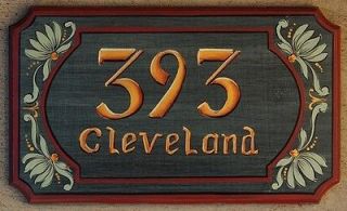 Address plaques faux painted slate   hand painted family name plaque 9