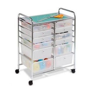 15 Drawer Mobile Organizer Storage File Paper Cabinet Home Office