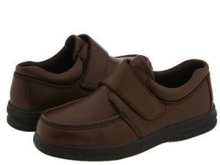 Hush Puppies Mens Oxford Shoes Gil Velcro Walking Leather Tan Brown