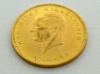 1964 100 PIASTRES TURKEY GOLD COIN
