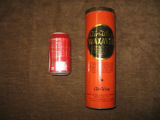 RED TIN CAN AIR WAY WAXAVER CAR AUTO APPLIANCE FURNITURE WAX CANISTER
