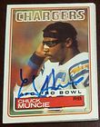Chuck Muncie Signed Autod 1983 Topps Chargers Card #379 Air Coryell