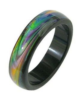 Opal Essence Agate Mood Color Changing Ring Band S M L