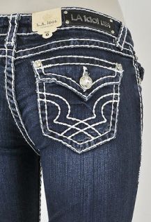 LA Idol Skinny Jeans With White Stitching And Pattern Design. SZ 0 13
