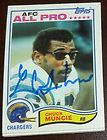 Chuck Muncie Signed Autod 1982 Topps Chargers Card #236 Air Coryell