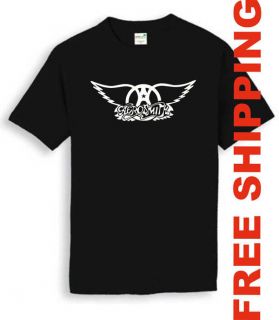 Shirt with AEROSMITH logo all sizes of T SHIRT TOP QUALITY, silk