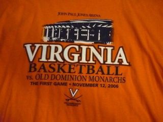 UVA Virginia Basketball John Paul Jones Arena 2006 short sleeve t