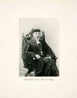 1906 Print Portrait Costume Pastor Hurst Saint Petersburg Robe Cross