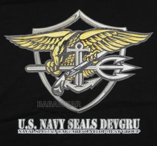 Military US Navy Seal T Shirt Black DEVGRU Naval Special Warfare Force