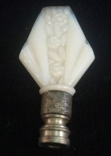 Aladdin Lamp 1939 Anglia Alacite Glass Brass Electric Light Finial