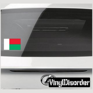 Madagascar Flag Full color Digital Wall or Car Vinyl Decal Sticker