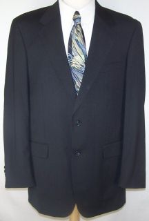 42L Albert Nipon Classic NAVY BLUE CASHMERE sport coat jacket suit