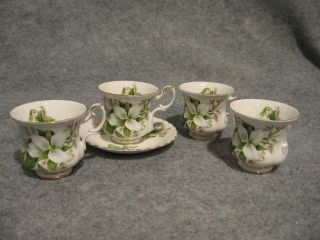Royal Albert Trillium Tea Cups and Saucers (Broken and chipped)