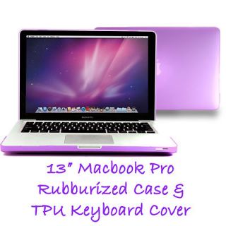 Rubberized for Macbook Pro Case with TPU Transparent Keyboard Cover