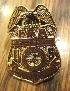 FAA AVIATION SECURITY SPECIAL AGENT MINI BADGE LAPEL HAT PIN with