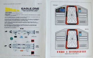 SPACE 1999 EAGLE ONE TRANSPORTER POD BUL​KHEAD CARD MATTEL 1976