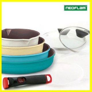 Neoflam Midas Nonstick 9pc Eco Cookware Set / Fry Pan / Casseroles
