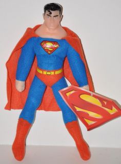 SUPERMAN PLUSH DOLL 10 JUSTICE LEAGUE  TOY DOLL PLASTIC FACE