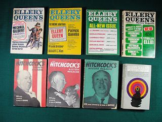 Vtg 1960s Lot 8 Ellery Queen Alfred Hitchcock Mystery Magazine Back