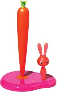 ALESSI   ASG42 P   Bunny & Carrot, Kitchen roll holder, Pink