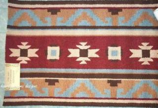 SOUTHWESTERN RED CANYON LODGE WESTERN WOOL AREA RUG