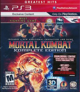 KOMBAT KOMPLETE EDITION Combat Complete for PS3 Video Game Brand New