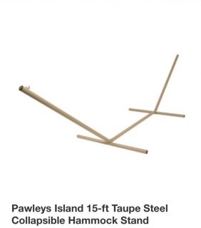 Pawleys Hammock Stand Large, Taupe Steel Construction