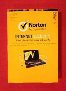 Norton Internet Security w/ Antivirus Proection 2013 1 User 3 PC 1 Yr