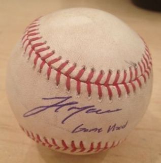 Nationals TYLER MOORE Autographed Official Game Used BaseBall MLB COA