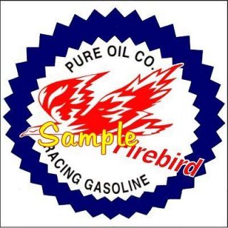 Pure Firebird Gas 2x2 Gas Vinyl Stickers Oil Decals Gasoline Pump