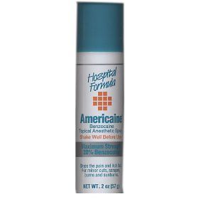 Americaine Benzocaine Topical Spray 2oz 12 Pack