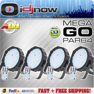 American DJ Mega Go Par 64 LED RGB DMX Battery Wireless Slim Profile