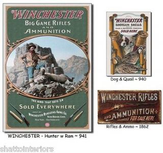 ONE (1)~NOSTALGIC STYLE WINCHESTER AMMO TIN SIGN~ 16 ~YOUR CHOICE OF