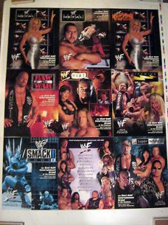 WWF WWE Events Advertisement Wrestling Poster 1999 28 X 40 Raw Rock
