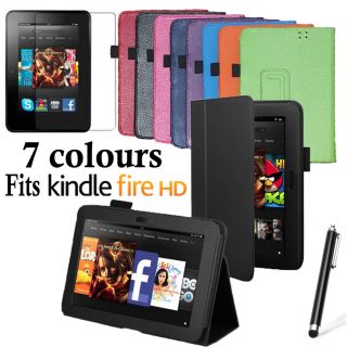 PU LEATHER CASE COVER FOR  KINDLE FIRE HD 7 7 COLOURS + CHOOSE