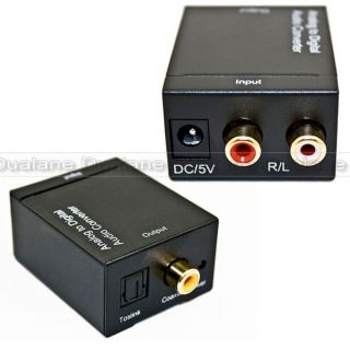 Analog RCA R/L to Digital Optical Coaxial S/PDIF TOSLINK Signal Audio