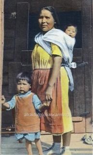 . 1937. North Carolina. Native American Cherokee Indian & Papoose