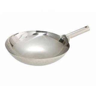 Winco WOK 14W Chinese Wok, 14, 1.0 mm Thick, Welded Joint, Mirror