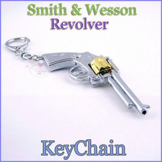 Revolver Pistol Magnum Anaconda Gun Alloy Model Keychain Ring New