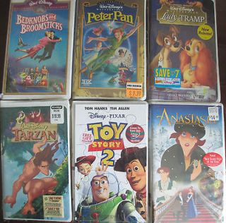 tapes Walt Disney Sealed NIP Lot 6 Toy Story 2 Tarzan Anastasia + more