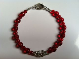 Anorexia (Ana) Support Red Bracelet  Sisters 4 Ever  Lobster Clasp