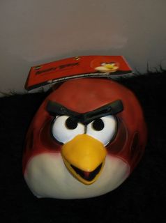 new official Angry Birds red bird rubber mask online gamers adult size