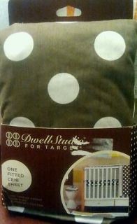 Dwell Studio Target Little Dots Nursery Baby Crib Sheet chocolate