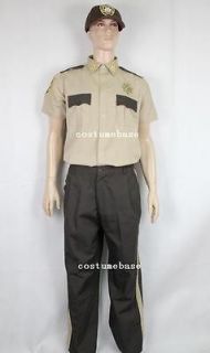 Walking Dead State Trooper Uniform + Cap + Badge + Collar Pins zombie