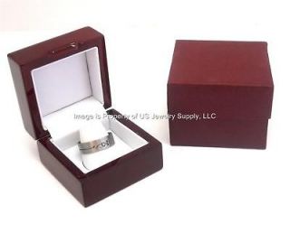 Rosewood Large Mens Championship Ring Jewelry Presentation Gift Box