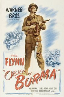 Vintage Classic Movie Poster Print OBJECT BURMA with Errol Flynn