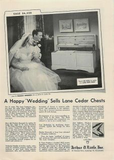 1953 Arthur D. Little, Lane Hope Chest   Vintage Ad