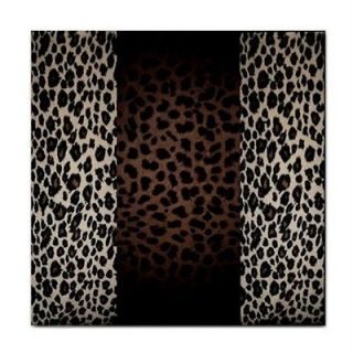 LEOPARD ANIMAL PRINT CERAMIC FEATURE TILE OR COASTER KITCHEN DINING